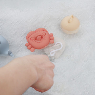 NEW sealife hewan kartun desain anak-anak silikon Toys Bath Set untuk balita 100% Food Grade silikon mainan memancing kit