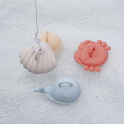 NEW sealife hewan kartun desain anak-anak silikon Toys Bath Set untuk balita 100% Food Grade silikon mainan memancing kit