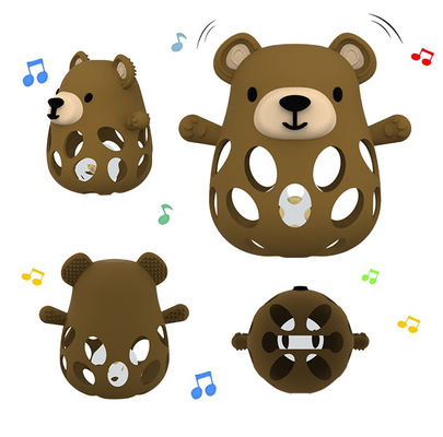 Animal Fox And Bear Medical Grade Relief for Babies 0-6 Months Soothes Teething Pain Silicone Teether for Babies with Easy-Grip