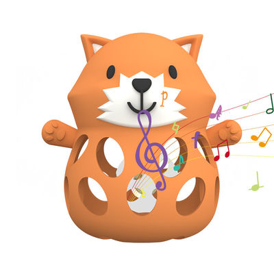 Animal Fox And Bear Medical Grade Relief for Babies 0-6 Months Soothes Teething Pain Silicone Teether for Babies with Easy-Grip