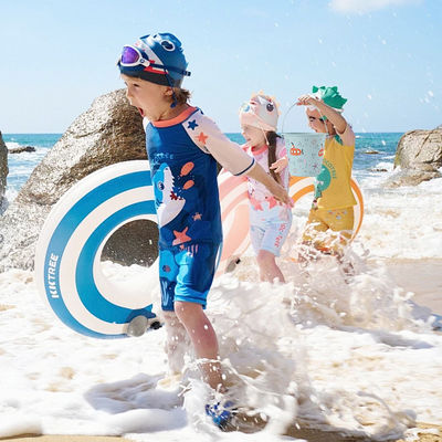 BSCI Pabrik grosir kustom EN71 diuji percetakan transfer panas silikon putih terang Baby Toys kit mainan pantai pasir set untuk anak-anak