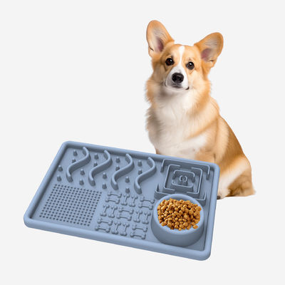 Non Toxic Custom Made Silikon Anjing Pet Feeder Slow Lick Food Water Plate Bowls