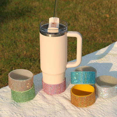 Grosir cangkir Glitter Silikon Boot untuk 20-40oz Bottle Cover Bagian bawah Sleeve Cover Pelindung tumbler boot dicetak