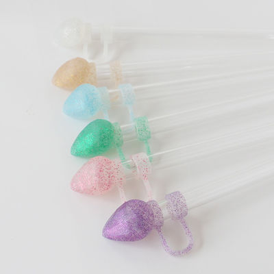 NEW Arrival heart diamond glitter designs Straw Cover Topper 3D 10mm Straw Toppers Topi untuk tumblers cangkir gelas
