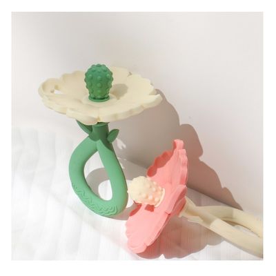 PAISEN Custom Flower Baby Feeding Teether Chew Toys Food Grade Baby Silicone Teether Molar Toys Baby Hand Teether produk