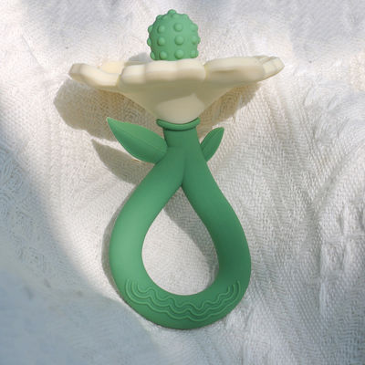 PAISEN Custom Flower Baby Feeding Teether Chew Toys Food Grade Baby Silicone Teether Molar Toys Baby Hand Teether produk