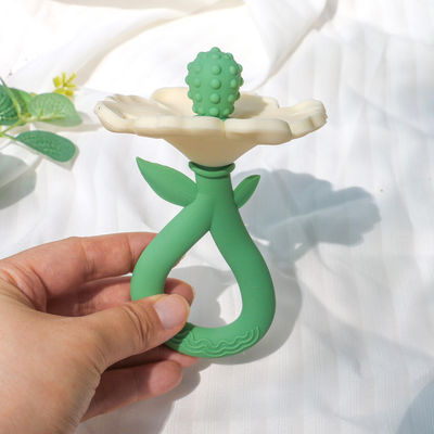 PAISEN Custom Flower Baby Feeding Teether Chew Toys Food Grade Baby Silicone Teether Molar Toys Baby Hand Teether produk