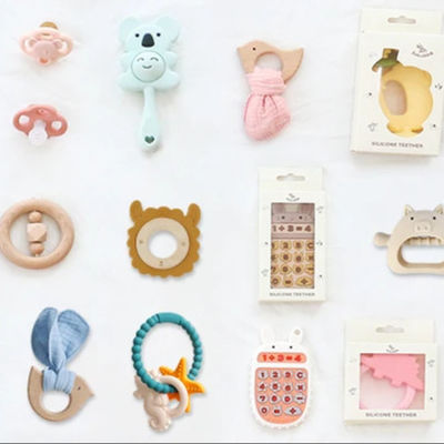Kalung Penis Rantai Focal berbentuk manik-manik untuk pensil beraneka bentuk silikon gigi fokus manik-manik mainan anak