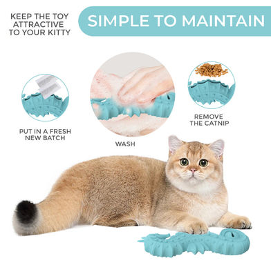 BPA-Free Silikon Seahorse Pet Toy Puzzle Slow Feeder & Teething Chew Toy untuk anjing & kucing