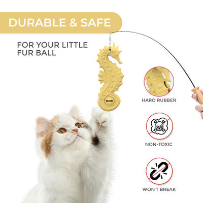 BPA-Free Silikon Seahorse Pet Toy Puzzle Slow Feeder & Teething Chew Toy untuk anjing & kucing