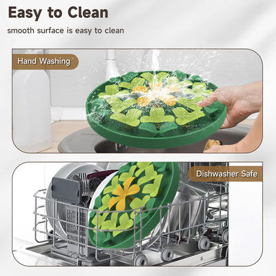 Produk hewan peliharaan silikon kustom Bunga lucu Pola silikon hewan peliharaan anjing Makanan Makan Mat Silikon Slow Feeder Menjilat Pad Makanan anjing Mat