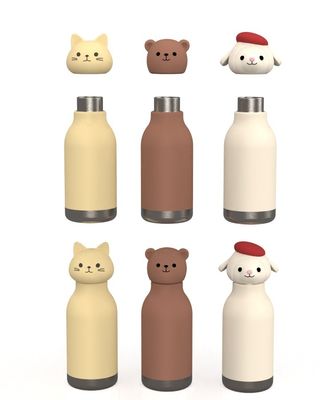 Custom Cartoon LOGO Silicone Thermos Cup Tumbler Replacement Lids Spill Proof Splash Resistant Lids Cover untuk Cup