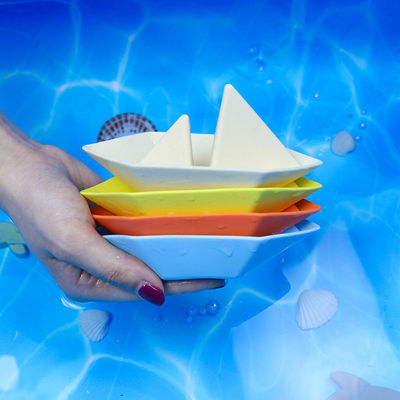 Baru kedatangan BPA aman mainan perahu mandi silikon mudah dibersihkan anak-anak bermain mainan mandi anak-anak mandi silikon pendidikan