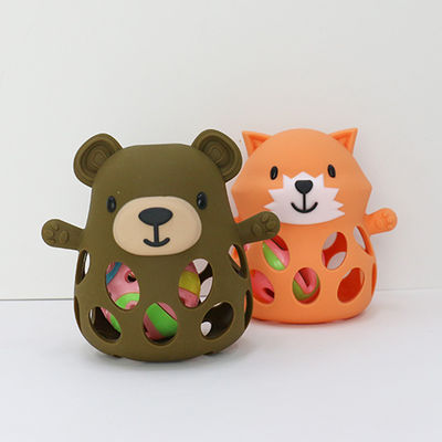 PAISEN Bear Teething Gloves Unisex Custom Bebas BPA Hadiah Bayi Baru Lahir Cantik Berbentuk Hewan Silikon Toys Teething Soft Baby Teeth