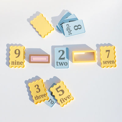 Custom OEM ODM mainan silikon khusus untuk bayi dicetak laser nomor papan kecil 10pcs paket untuk anak-anak set mainan pendidikan