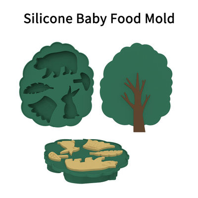 PAISEN Silicone Freezer Tray dengan Tutup Pengemasan Makanan yang Sempurna untuk Makanan Bayi Sayuran Pure Buah dan ASI