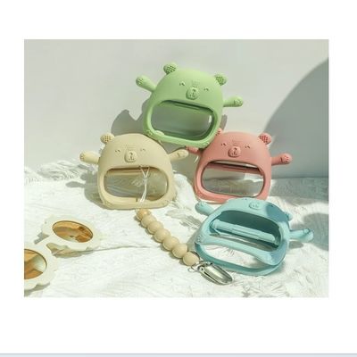 PAISEN Custom Soft Teether Toys Teething Gloves Bayi Baru Lahir Bebas Bpa Silicone Teething Mitten untuk Bayi