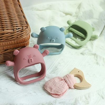 PAISEN Custom Soft Teether Toys Teething Gloves Bayi Baru Lahir Bebas Bpa Silicone Teething Mitten untuk Bayi