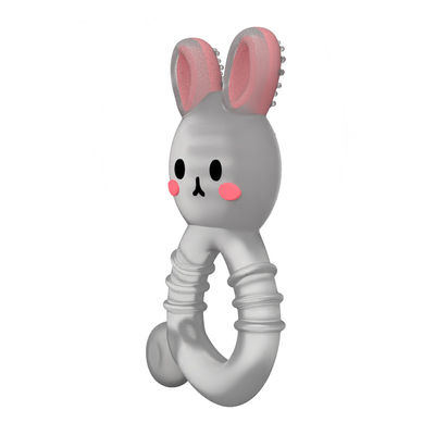 2025 Pabrik Bunny Cute Design Transparan Sensor Ice Cream Freezable Silikon Baby Air Diisi Teether