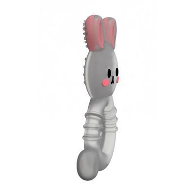 2025 Pabrik Bunny Cute Design Transparan Sensor Ice Cream Freezable Silikon Baby Air Diisi Teether