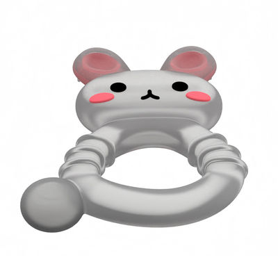 2025 Pabrik Bunny Cute Design Transparan Sensor Ice Cream Freezable Silikon Baby Air Diisi Teether