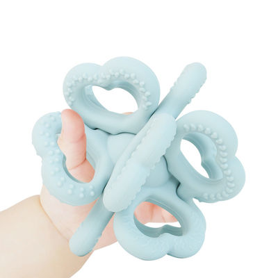 2025 Baru Custom Silicone Ring Soft 3D Kids Baby Rattle Toys BPA-Free Food Grade Teething Toys Menggoyangkan Soft Toy Teethers