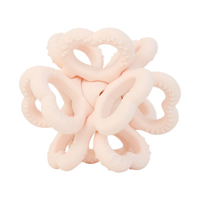 PAISEN BSCI Rattle Baby Teether Ball Toy BPA Bebas Silikon Soft Ball Mudah Dipegang Teether untuk Bayi Usia 6 Bulan+