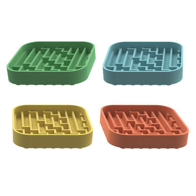 Produsen Custom Pet Silicone Lick Mat Pet Dog Cat Slow Feeder Dowl Mat Dog Food Collapsible Bowl Slow Feeder Dowl