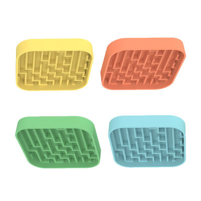 Produsen Custom Pet Silicone Lick Mat Pet Dog Cat Slow Feeder Dowl Mat Dog Food Collapsible Bowl Slow Feeder Dowl