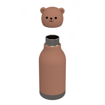 Bear Design Original Custom Food Grade Silikon 304 Stainless Steel Anak-anak Kembali ke Sekolah Ulang Tahun Cangkir Air Anak Cangkir Pelatihan