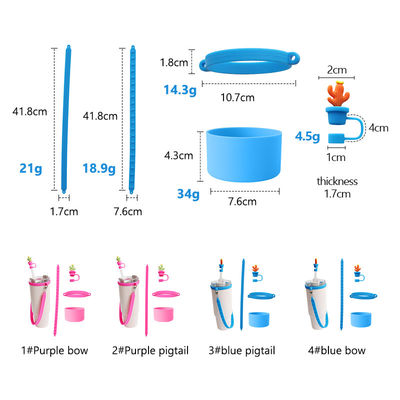 Custom Silicone Lanyard Handle Sling untuk Tumbler Pribadi Anti-Slip Sippy Cup Label Botol Air Bawa Strap Bar Aksesoris