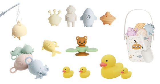 Custom Popular Silikon Samudra Hewan Gurita Ikan Penyu Kuda Laut Anak-anak Bayi Mandi Mainan Hadiah Set Air Spray Squishy