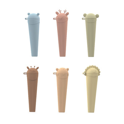 PAISEN Pembuat Popsicle Silikon Hewan Bebas BPA Popsicle Ice Pop Molds yang Dapat Digunakan Lagi Mesin Cuci Piring Aman Es krim buatan sendiri Cetakan dengan tongkat