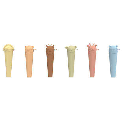 PAISEN Pembuat Popsicle Silikon Hewan Bebas BPA Popsicle Ice Pop Molds yang Dapat Digunakan Lagi Mesin Cuci Piring Aman Es krim buatan sendiri Cetakan dengan tongkat
