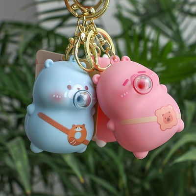 Silicone Capybara Keychain Pendant Dekompresi Squeeze Bags Ornament Stress Relief Vent Toy 80g untuk bahan silikon