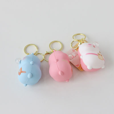 Beruang kecil meniup gelembung memeras mainan PAISEN kreatif gelembung dekompresi kartun Silikon Keychain tas aksesoris
