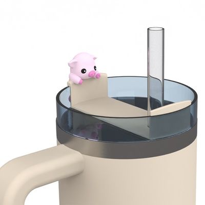 Aksesoris Bar Cute Kartun Panda Kelinci Kelinci Babi Desain BPA Gratis Makanan Grade Silikon Aceesoreis untuk botol Tumblers