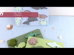 Teka-teki Bentuk Montessori Silikon Kustom Untuk TK Anak-Anak